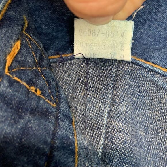 RARE Vintage 1970's Levi's Fashion Orange Tag Wide Leg Ultra Hi Rise Jeans - Picture 11 of 11